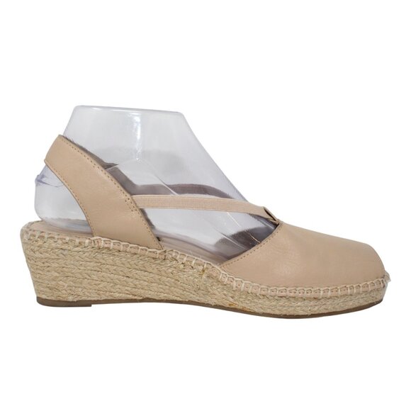 Steven By Steve Madden Womens 9 B Izzi Espadrille Wedge Beige Leather Sandals - Picture 8 of 15
